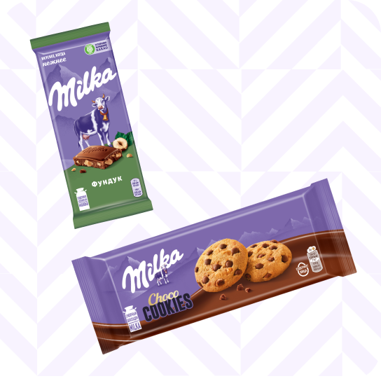 Шоколад и ореховая паста Milka